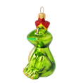 Load image into Gallery viewer, Emerald Frog Prince Premium christmas glass ornament 2020-010