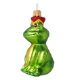 Load image into Gallery viewer, Emerald Frog Prince Premium christmas glass ornament 2020-016