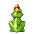 Load image into Gallery viewer, Emerald Frog Prince Premium christmas glass ornament 2020-016
