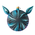 Load image into Gallery viewer, Moon Cat. Handmade Glass Christmas ornament. 2020-017