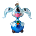 Charger l'image dans la visionneuse de la galerie, Joyful Hare. Handmade Glass Christmas ornament. 2020-042