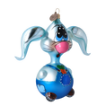 Charger l'image dans la visionneuse de la galerie, Joyful Hare. Handmade Glass Christmas ornament. 2020-042