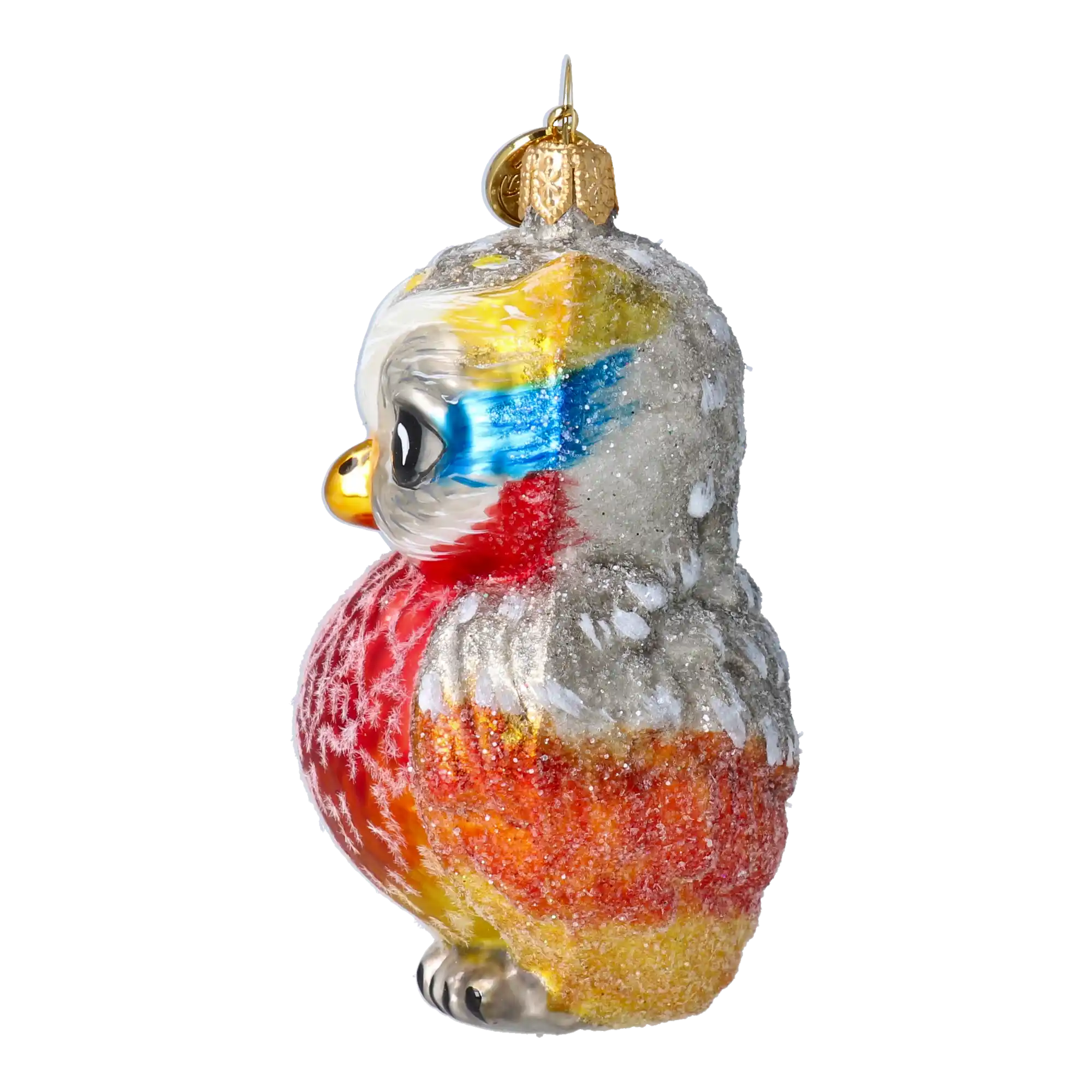 Fairy Owl. Handmade Glass Christmas ornament.
