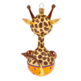 Load image into Gallery viewer, Giggly Giraffe Handmade Glass Christmas ornament. free blowing 2020-052