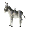Load image into Gallery viewer, Donkey grey. Handmade Glass Christmas ornament.