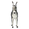 Load image into Gallery viewer, Donkey grey. Handmade Glass Christmas ornament.