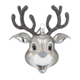 Load image into Gallery viewer, Silver Reindeer Sparkle. Handmade Glass Christmas ornament deer