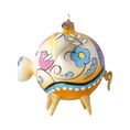 Load image into Gallery viewer, Piglet in the Meadow Handmade Glass Christmas ornament Pig