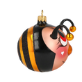 Załaduj obraz do przeglądarki galerii, Happy Bee. Handmade Glass Christmas ornament. 2020-110