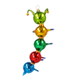 Load image into Gallery viewer, Centipede Colorful Joy. Handmade Glass Christmas ornament. 2020-118