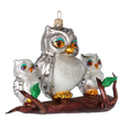 Load image into Gallery viewer, Owl Family Gathering Handmade Glass Christmas ornament 2020-168