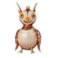 Load image into Gallery viewer, Twilight Owl Handmade Glass Christmas ornament 2020-170