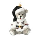 Load image into Gallery viewer, Zakopane Teddy Bear. Handmade Glass Christmas ornament. 2020-200