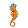 Load image into Gallery viewer, Seahorse - Ocean Friend. Handmade Glass Christmas ornament.