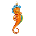 Load image into Gallery viewer, Seahorse - Ocean Friend. Handmade Glass Christmas ornament. 2020-238