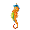 Load image into Gallery viewer, Seahorse - Ocean Friend. Handmade Glass Christmas ornament. 2020-238