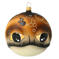 Load image into Gallery viewer, Fish Ball. Handmade Glass Christmas ornament. 2020-246