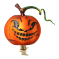 Load image into Gallery viewer, Pumpkin Psotka. Handmade Glass Christmas ornament.