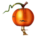 Load image into Gallery viewer, Pumpkin Psotka. Handmade Glass Christmas ornament.