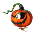 Load image into Gallery viewer, Pumpkin Mischief Handmade Glass Christmas ornament
