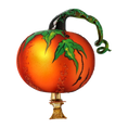 Load image into Gallery viewer, Pumpkin Mischief Handmade Glass Christmas ornament