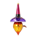Bild in die Galerieansicht laden, Witch with a Flaming Beard - Flaming Spell. Handmade Glass Christmas ornament. 2020-264