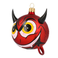 Load image into Gallery viewer, Devil of Hell. Handmade Glass Christmas ornament. 2020-271