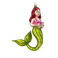 Load image into Gallery viewer, Fairy Tale Mermaid. Handmade Glass Christmas ornament. 2020-277