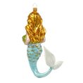 Bild in die Galerieansicht laden, Aquamira Mermaid. Handmade Glass Christmas ornament. 2020-279