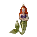 Load image into Gallery viewer, Nereid Mermaid. Handmade Glass Christmas ornament. 2020-281