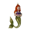 Load image into Gallery viewer, Nereid Mermaid. Handmade Glass Christmas ornament. 2020-281