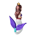 Load image into Gallery viewer, Mermaid Oceania. Handmade Glass Christmas ornament.