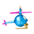 Load image into Gallery viewer, Sky Whirly the Helicopter Glass Christmas ornament free blowing