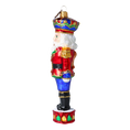 Load image into Gallery viewer, Nutcracker King ornament. Handmade Glass Christmas ornament.