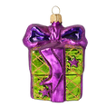 Load image into Gallery viewer, Amethyst Ribbon Emerald Gift Premium christmas glass ornament 2020-313