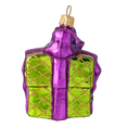Load image into Gallery viewer, Amethyst Ribbon Emerald Gift Premium christmas glass ornament 2020-313