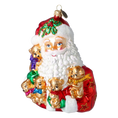Load image into Gallery viewer, Teddy Bears Christmas Gathering Handmade Glass Christmas Ornaments Santa Claus