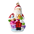 Load image into Gallery viewer, Santa’s Little Helper Handmade Glass Christmas Ornaments