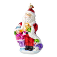 Load image into Gallery viewer, Santa’s Little Helper Handmade Glass Christmas Ornaments