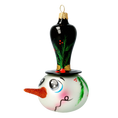 Load image into Gallery viewer, Frosty the Snowman Handmade Glass Christmas ornament free blowing 2020-390