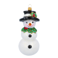 Load image into Gallery viewer, Jolly Frosty Snowman .Handmade Glass Christmas ornament 2020-397