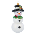 Load image into Gallery viewer, Jolly Frosty Snowman .Handmade Glass Christmas ornament 2020-397