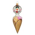 Load image into Gallery viewer, Frosty Cone Handmade Snowman Glass Christmas ornament
