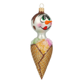 Load image into Gallery viewer, Frosty Cone Handmade Snowman Glass Christmas ornament