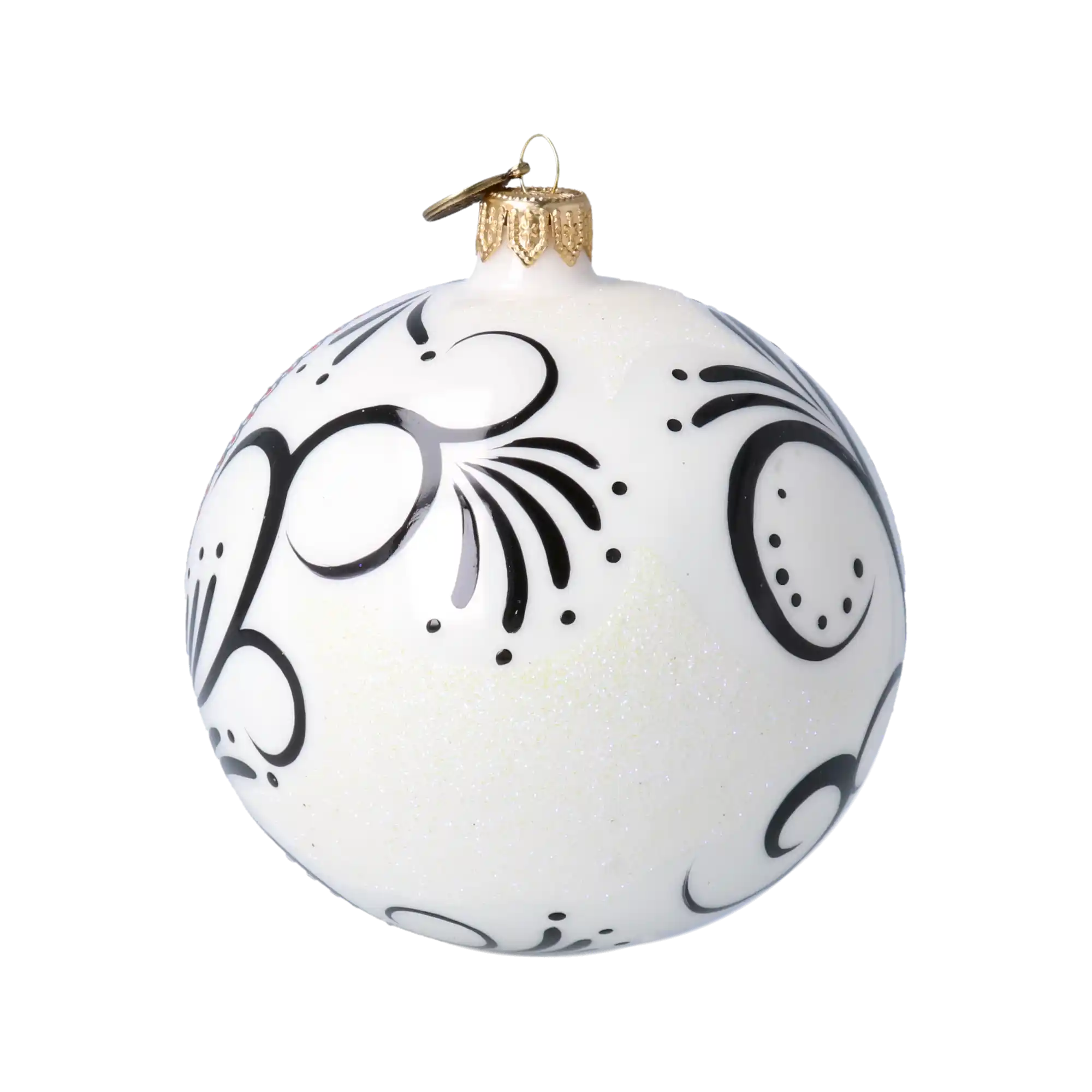 Mexican Snowman Charm. Handmade Glass Christmas ornament.