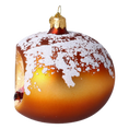 Load image into Gallery viewer, Marmalade Doughnut. Handmade Glass Christmas ornament.