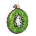 Load image into Gallery viewer, Kiwi slice. Handmade Glass Christmas ornament. 2020-464