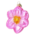 Load image into Gallery viewer, Pink Flower from the Garden of Fantasy. Handmade Glass Christmas ornament.