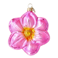 Load image into Gallery viewer, Pink Flower from the Garden of Fantasy. Handmade Glass Christmas ornament. 2020-493