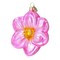 Load image into Gallery viewer, Pink Flower from the Garden of Fantasy. Handmade Glass Christmas ornament. 2020-493